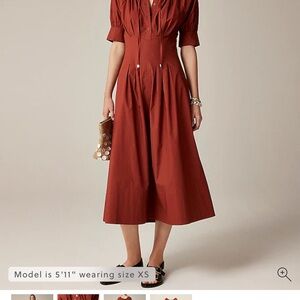 J. Crew Terracotta Midi Dress